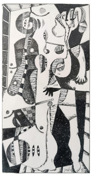 Dessin 1996 encre de Chine - 11 x 21 cm