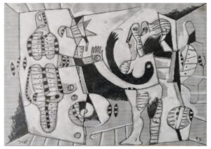 Dessin 1993 encre de Chine - 29.7 x 21 cm