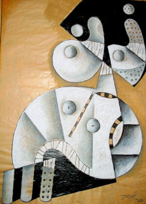 Dessin 2000 - Encre et Pastel gras - 80 x 100 cm