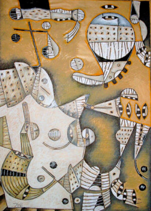 Dessin 2000 - Encre et Pastel gras - 80 x 100 cm