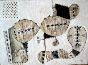 Dessin 2000 - Encre et Pastel gras - 100 x 800 cm