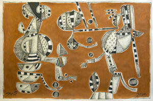 Dessin 2015 - Encre, Acryl et Pastel gras